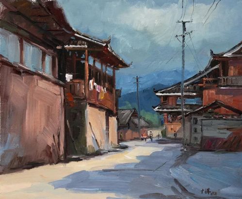 《侗寨小街》50×60cm.jpg