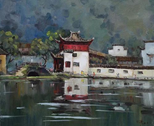 《湖边的房子》50×60cm.jpg